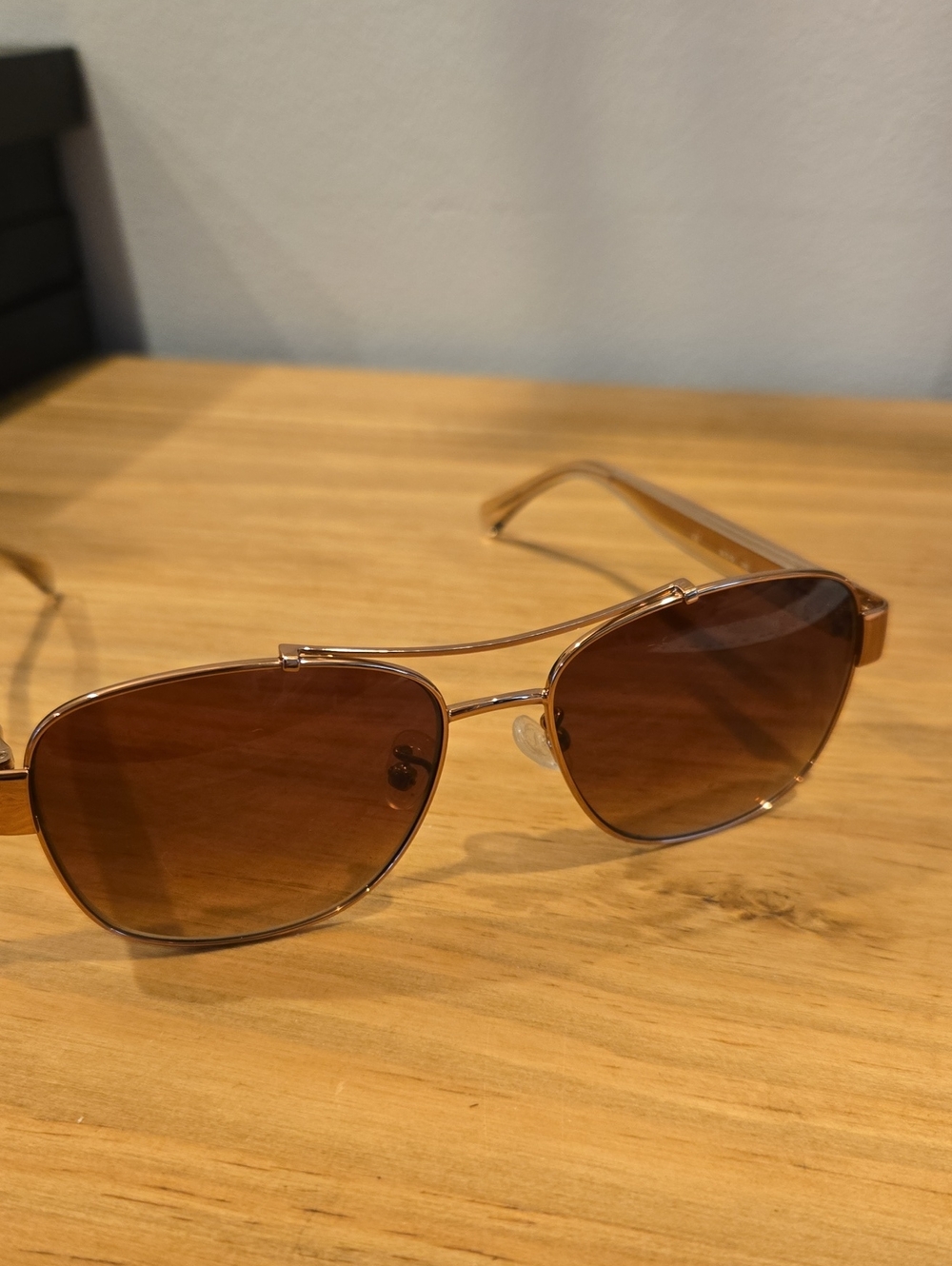Anne Klein Gold Sunglasses